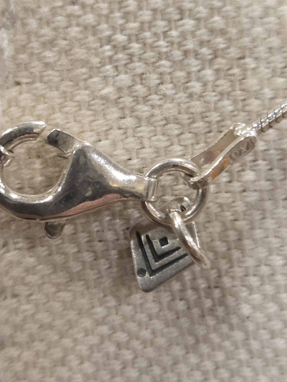 Silpada Silver Hammered Trapezoid Pendant Necklace - 18